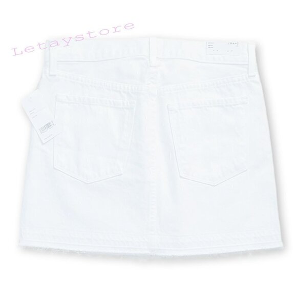 NWT J Brand Bonny Frayed Hem Mid-Rise Denim Jean Mini Skirt - Picture 6 of 8